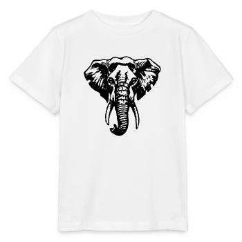 Elefant Elefanten - Stanley/Stella Kinder T-Shirt MINI CREATOR  - Weiß - Vorne - Maike (125cm)