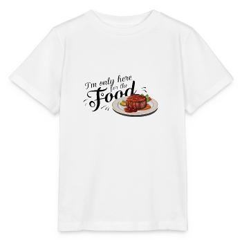 Je ne suis ici que pour la nourriture. - T-shirt bio MINI CREATOR Stanley/Stella Enfant - blanc - Devant - Maike (125cm)