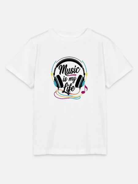 Musik ist mein Leben - Stanley/Stella Kinder T-Shirt MINI CREATOR  - Weiß