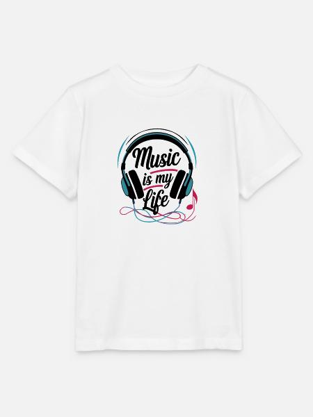 Musik ist mein Leben - Stanley/Stella Kinder T-Shirt MINI CREATOR  - Weiß