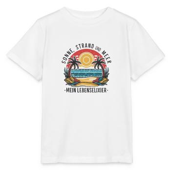 Sun, beach and sea - my elixir of life - Stanley/Stella MINI CREATOR Kids’ T-Shirt - white - Front - Maike (125cm)