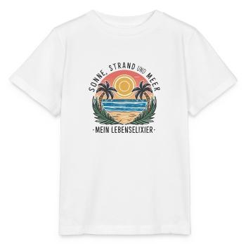 Sun, beach and sea - my elixir of life - Stanley/Stella MINI CREATOR Kids’ T-Shirt - white - Front - Maike (125cm)