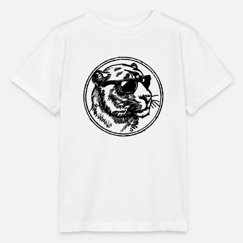 Panthère - T-shirt bio MINI CREATOR Stanley/Stella Enfant - blanc