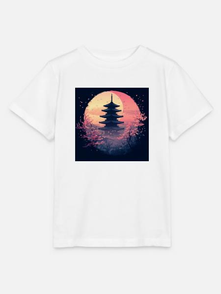 Sunlight China Tempel - Stanley/Stella Kinder T-Shirt MINI CREATOR  - Weiß