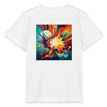 Abstract Colourful Splash with Explosive Design - Stanley/Stella MINI CREATOR Kids’ T-Shirt - white - Front - Maike (125cm)