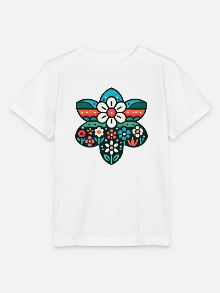 Blumenwiese - Stanley/Stella Kinder T-Shirt MINI CREATOR - Weiß