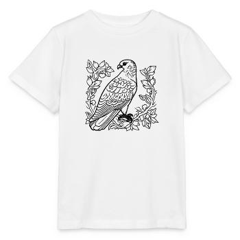 Designer raptor falcon - Stanley/Stella MINI CREATOR Kids’ T-Shirt - white - Front - Maike (125cm)