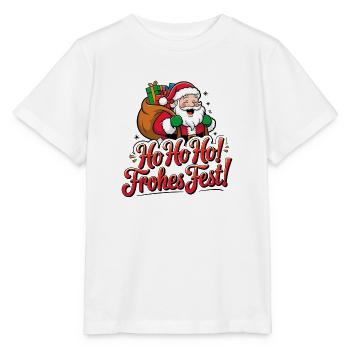 Weihnachtsmann – Ho Ho Ho! Frohes Fest - Stanley/Stella Kinder T-Shirt MINI CREATOR  - Weiß - Vorne - Maike (125cm)
