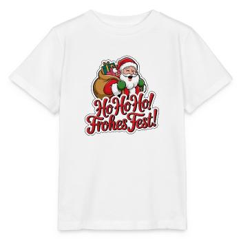 Weihnachtsmann – Ho Ho Ho! Frohes Fest - Stanley/Stella Kinder T-Shirt MINI CREATOR  - Weiß - Vorne - Maike (125cm)