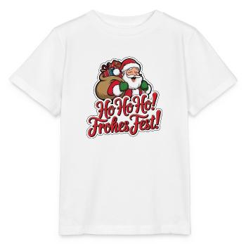 Weihnachtsmann – Ho Ho Ho! Frohes Fest - Stanley/Stella Kinder T-Shirt MINI CREATOR  - Weiß - Vorne - Maike (125cm)
