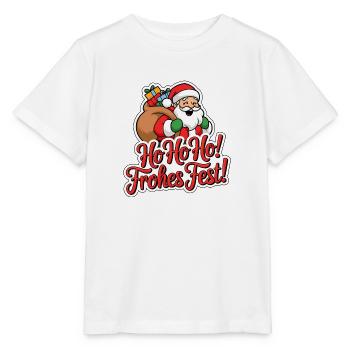 Weihnachtsmann – Ho Ho Ho! Frohes Fest - Stanley/Stella Kinder T-Shirt MINI CREATOR  - Weiß - Vorne - Maike (125cm)