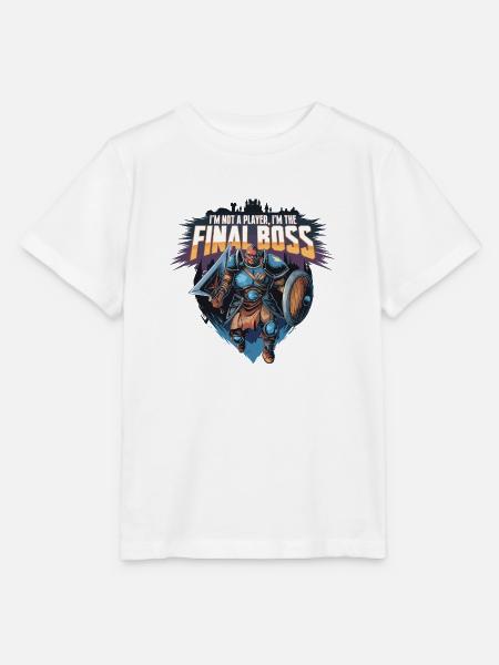 I'm the FinalBoss – Mächtiger Charakter - Stanley/Stella Kinder T-Shirt MINI CREATOR - Weiß