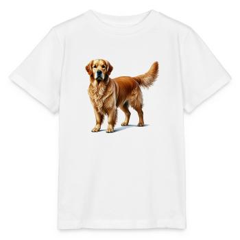 Golden retriever - T-shirt bio MINI CREATOR Stanley/Stella Enfant - blanc - Devant - Maike (125cm)