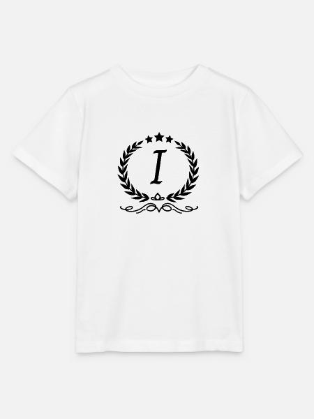 Buchstabe i Krone - Stanley/Stella Kinder T-Shirt MINI CREATOR  - Weiß