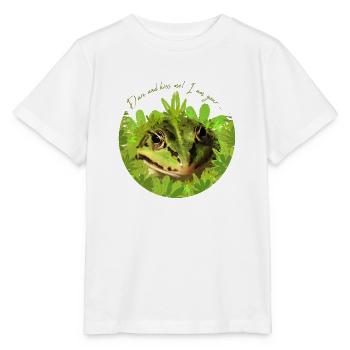 Frog kisses me prince - Stanley/Stella MINI CREATOR Kids’ T-Shirt - white - Front - Maike (125cm)