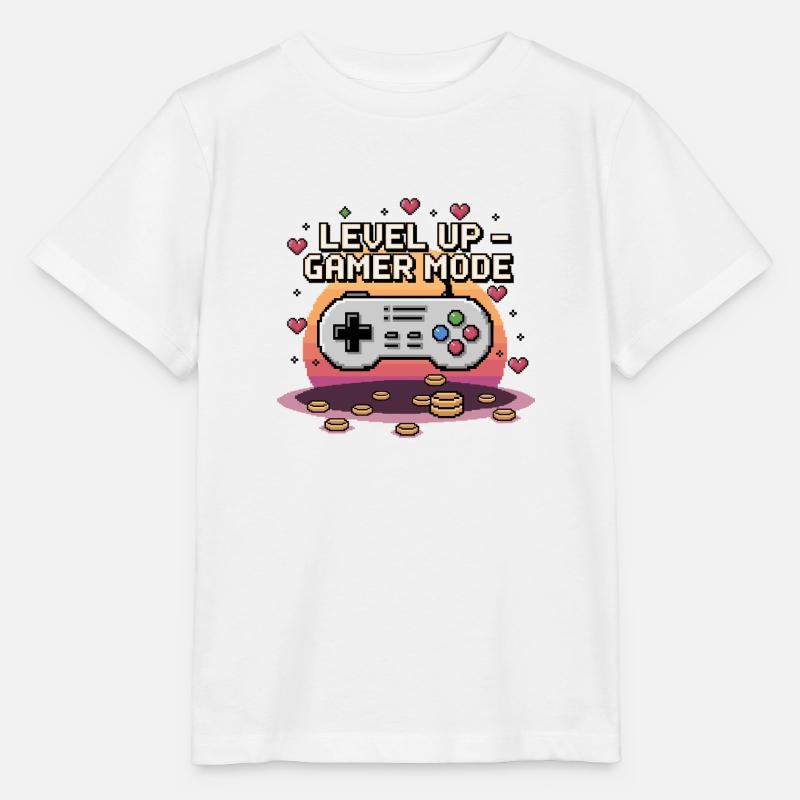 Montée de niveau – Mode joueur - T-shirt bio MINI CREATOR Stanley/Stella Enfant - blanc