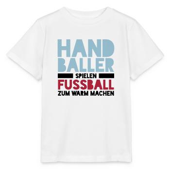 Handballer spielen Fussball zum Warm machen - Stanley/Stella Kinder T-Shirt MINI CREATOR  - Weiß - Vorne - Maike (125cm)