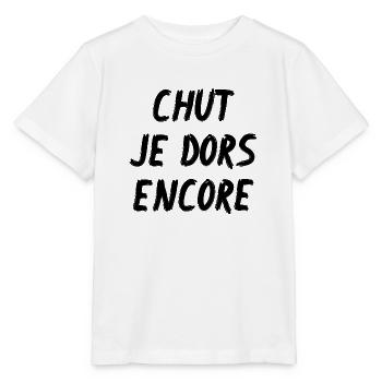 chut je dors encore - T-shirt bio MINI CREATOR Stanley/Stella Enfant - blanc - Devant - Maike (125cm)