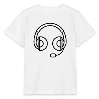 Gaming-Headset - Stanley/Stella Kinder T-Shirt MINI CREATOR  - Weiß - Vorne - Maike (125cm)