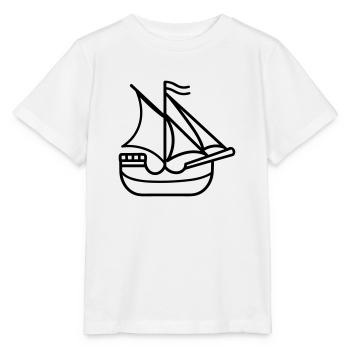 Bateau pirate - T-shirt bio MINI CREATOR Stanley/Stella Enfant - blanc - Devant - Maike (125cm)