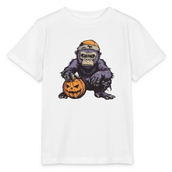 Gorilla Halloween Comic Funny - Stanley/Stella MINI CREATOR Kids’ T-Shirt - white - Front - Maike (125cm)