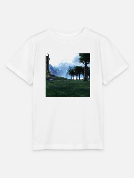Wunderschöne Berglandschaft im Nebel - Stanley/Stella Kinder T-Shirt MINI CREATOR - Weiß