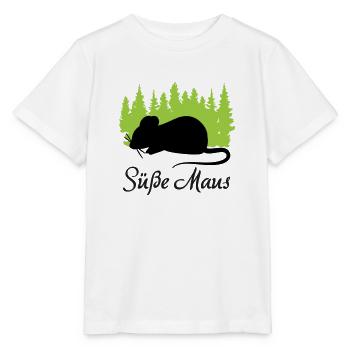 "Süße Maus: Zart und Liebenswert" - Stanley/Stella Kinder T-Shirt MINI CREATOR  - Weiß - Vorne - Maike (125cm)