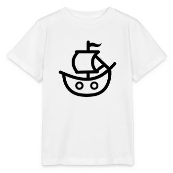 Bateau pirate - T-shirt bio MINI CREATOR Stanley/Stella Enfant - blanc - Devant - Maike (125cm)