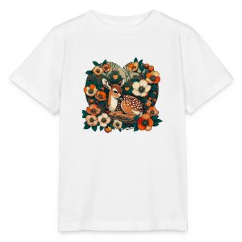 Frühlings-Rehkitz - Stanley/Stella Kinder T-Shirt MINI CREATOR  - Weiß - Vorne - Maike (125cm)