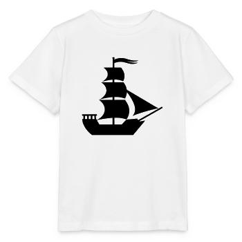 Bateau pirate - T-shirt bio MINI CREATOR Stanley/Stella Enfant - blanc - Devant - Maike (125cm)