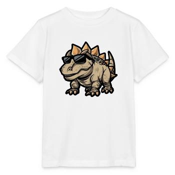Dinosaurier stegosaurus Tier - Stanley/Stella Kinder T-Shirt MINI CREATOR  - Weiß - Vorne - Maike (125cm)