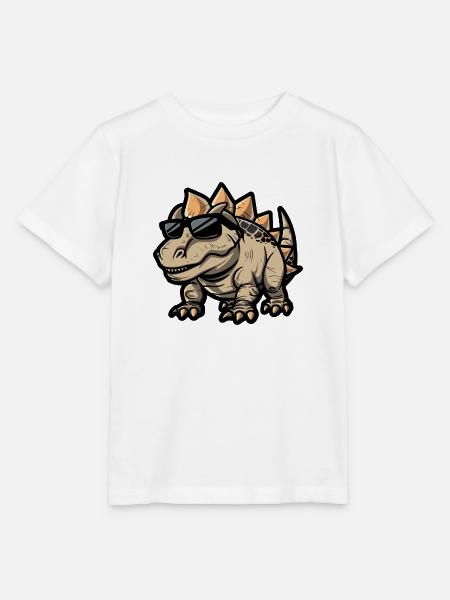 Dinosaurier stegosaurus Tier - Stanley/Stella Kinder T-Shirt MINI CREATOR  - Weiß