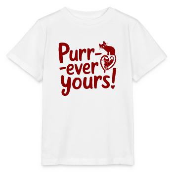 Purr-ever yours - Stanley/Stella MINI CREATOR Kids’ T-Shirt - white - Front - Maike (125cm)