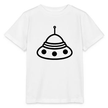 fliegende Untertasse - Stanley/Stella Kinder T-Shirt MINI CREATOR  - Weiß - Vorne - Maike (125cm)