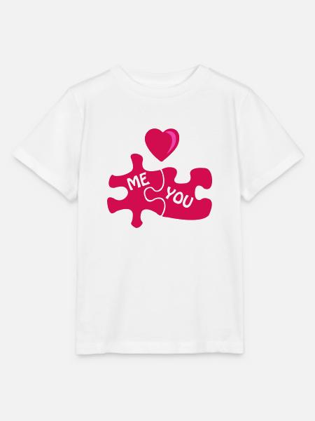 puzzle love - Stanley/Stella Kinder T-Shirt MINI CREATOR  - Weiß
