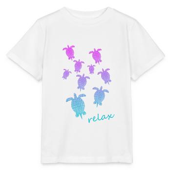 Schildkröten Turtle Relax chill out - Stanley/Stella Kinder T-Shirt MINI CREATOR  - Weiß - Vorne - Maike (125cm)