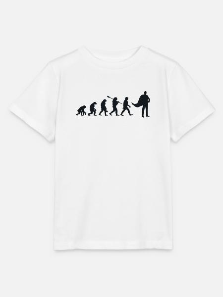 Darwin-Evolution für Supermans 🦸 ♂️ - Stanley/Stella Kinder T-Shirt MINI CREATOR - Weiß