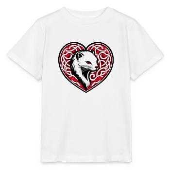 Hermelin-Stammesherz aus der Bretagne - Stanley/Stella Kinder T-Shirt MINI CREATOR  - Weiß - Vorne - Maike (125cm)