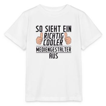 Mediengestalter | Kaffeebecher | Medien | Humor - Stanley/Stella Kinder T-Shirt MINI CREATOR  - Weiß - Vorne - Maike (125cm)