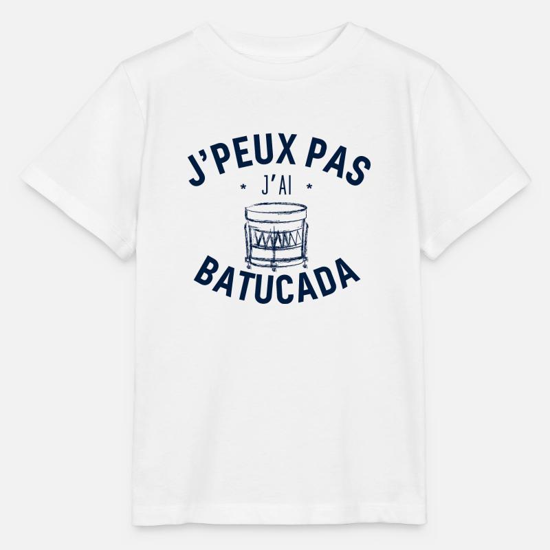 J peux pas j ai Batucada Bleu - T-shirt bio MINI CREATOR Stanley/Stella Enfant - blanc