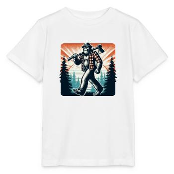 Holzfäller Forstwirt Bigfoot - Stanley/Stella Kinder T-Shirt MINI CREATOR  - Weiß - Vorne - Maike (125cm)
