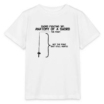 Sword Fighting 101 Anatomy Of A Sword - Stanley/Stella MINI CREATOR Kids’ T-Shirt - white - Front - Maike (125cm)