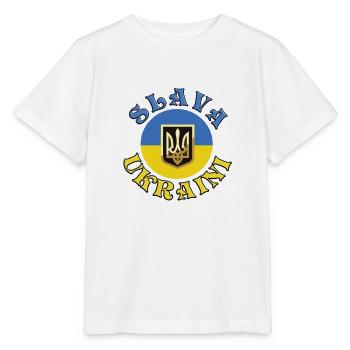 Slava Ukraini - Stanley/Stella MINI CREATOR Kids’ T-Shirt - white - Front - Maike (125cm)