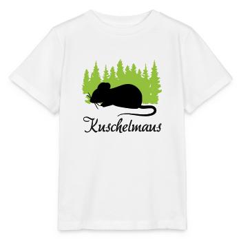 "Kuschelmaus: Niedliche Zärtlichkeit" - Stanley/Stella Kinder T-Shirt MINI CREATOR  - Weiß - Vorne - Maike (125cm)