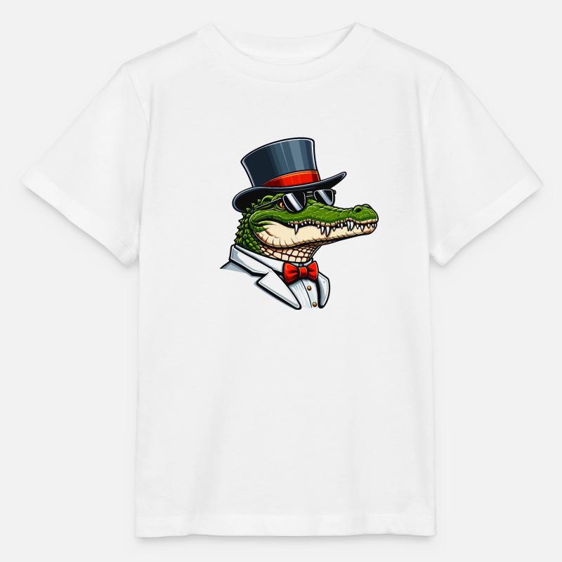 M. Crocodile - T-shirt bio MINI CREATOR Stanley/Stella Enfant - blanc
