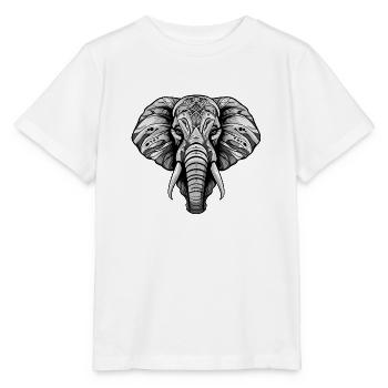 Elefant Kopf - Stanley/Stella Kinder T-Shirt MINI CREATOR  - Weiß - Vorne - Maike (125cm)