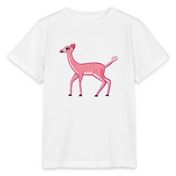 Design animalier minimaliste : illustration attrayante - T-shirt bio MINI CREATOR Stanley/Stella Enfant - blanc - Devant - Maike (125cm)