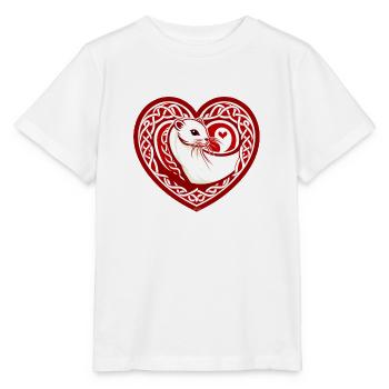 Hermelinherz der Bretagne - Stanley/Stella Kinder T-Shirt MINI CREATOR  - Weiß - Vorne - Maike (125cm)