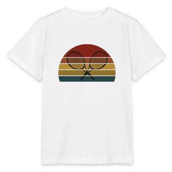Retro Tennisschläger - Stanley/Stella Kinder T-Shirt MINI CREATOR  - Weiß - Vorne - Maike (125cm)