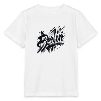 Lettrage Berlin Allemagne Deutschland - T-shirt bio MINI CREATOR Stanley/Stella Enfant - blanc - Devant - Maike (125cm)